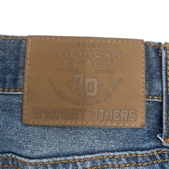 2012 American Legacy Amongst Others Slim Straight Denim Jeans 32x34 Medium Wash - Picture 9 of 12